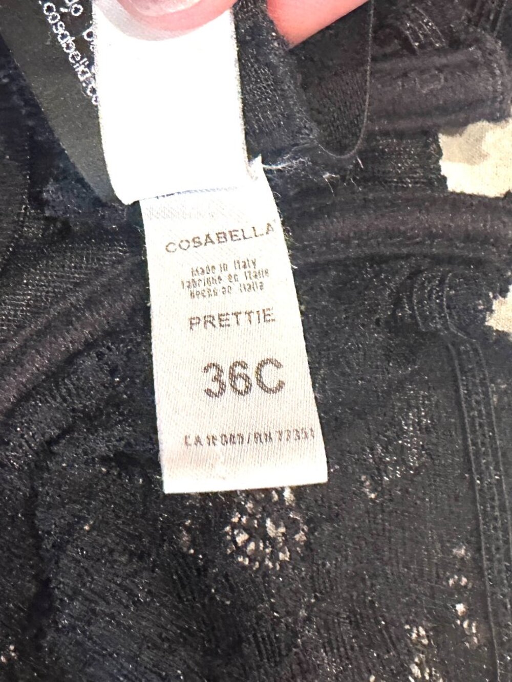 COSABELLA BLACK NEVER SAY NEVER LACE BRA 36C - Picture 6 of 6
